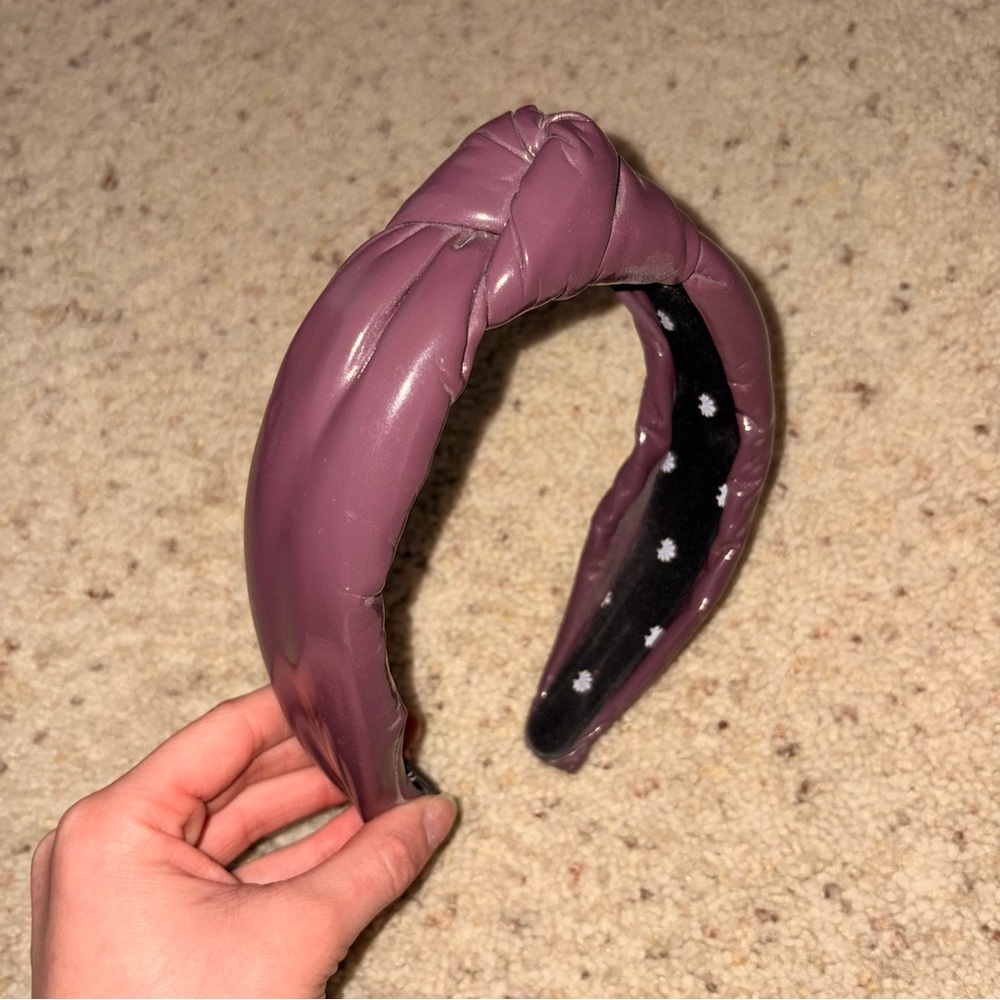 Lele Sadoughi Dusty Mauve Knotted Padded Headband
